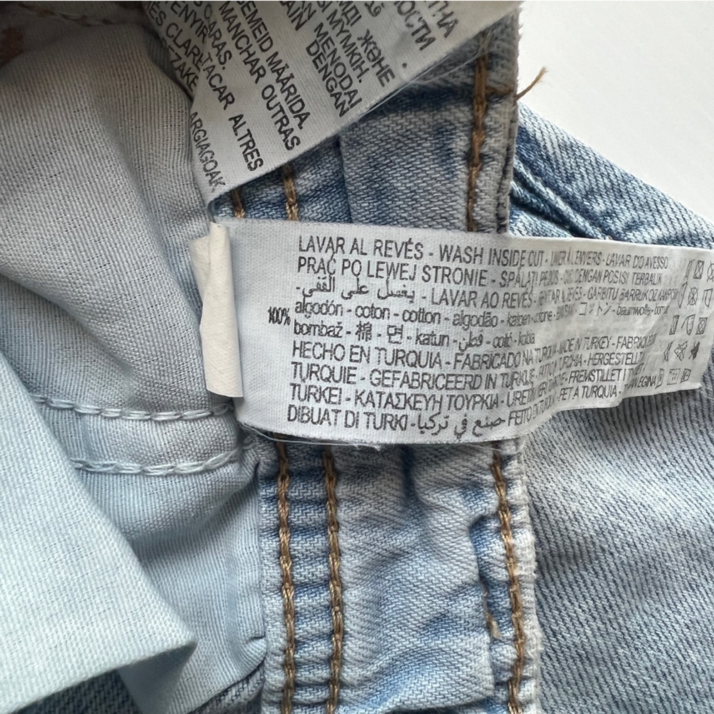 ZARA Z1975 BAGGY PAPERBAG JEANS BLUE SIZE 36  | 5862/370/436 - Picture 13 of 13